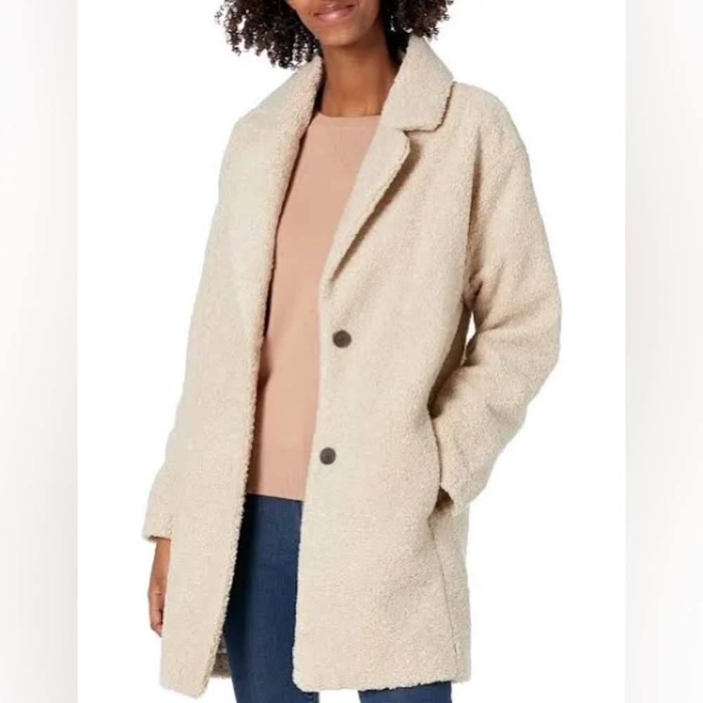 Daily Ritual Cream Sand Oversized-fit Lapel Jacket XXL